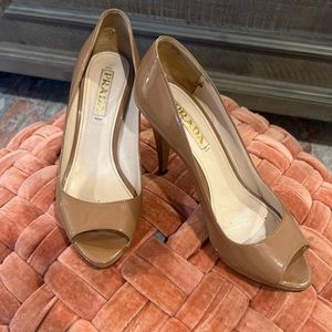 PRADA peep toe heels size 38.5